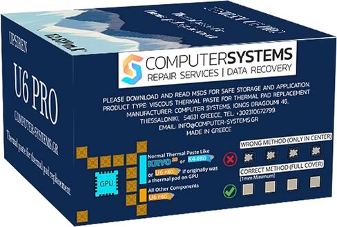الأصلي U6 برو 10 جرام المعجون الحراري لمعالج VGA GPU IC التبريد السريع لوحة حرارية استبدال حجب الحرارة المعجون عالية الأداء in Kuwait