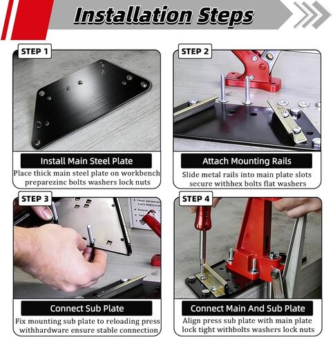 متوافق مع مجموعة لوحة المقعد سريعة الإصدار 90251 من Lee Precision - مجموعة منضدة قابلة للتعديل لإعادة تحميل المكابس - استبدل 90251، أسود، هيكل عالي التحمل in Kuwait