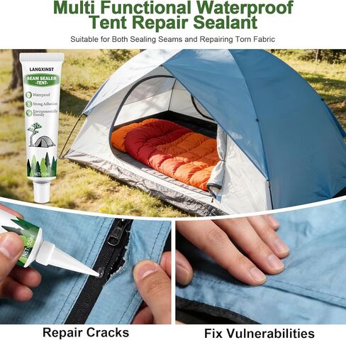 Tent Seam Sealer, Repair Damaged/Seam Sealer Tent Fabric, No Sew Solution Waterproof Fast Cure Seam Sealer Tent, for Tents and Outdoor Fabric(Clear) in Saudi Arabia