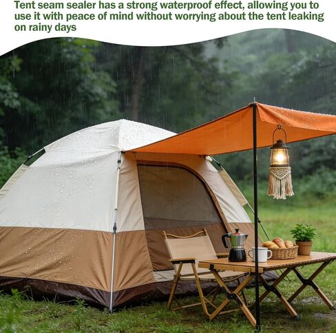 Tent Seam Sealer, Repair Damaged/Seam Sealer Tent Fabric, No Sew Solution Waterproof Fast Cure Seam Sealer Tent, for Tents and Outdoor Fabric(Clear) in Saudi Arabia