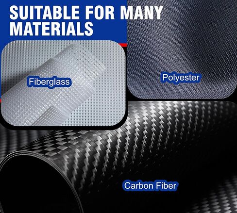 UV Marine Fiberglass Repair Kit 15g, UV Cure Epoxy Resin with UV Light & Gloss Varnish, Gel Coat Repair Kit for Boats Jetski Yacht Surfboard, Fix Cracks Holes Scratches on Fiberglass Carbon Fiber in Saudi Arabia