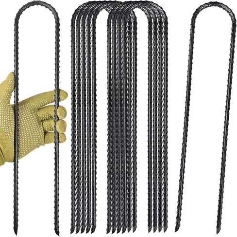 16 Inches Trampoline Wind Stakes, Heavy Duty U Hook Ground Anchors, 10-Pack Tie Down Kit for Swing Set and Soccer Goal in Saudi Arabia