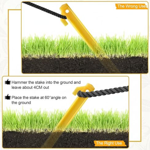 60 Pcs 9 Inch Plastic Tent Stakes Heavy Duty Beach Tent Pegs Sand Stakes Yard Inflatable Stake Awning Camping Caravan Pegs Accessory for Camping Outdoor and Garden Lawn, Canopy Stake in Saudi Arabia
