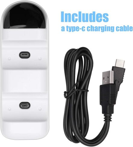 PS5 Controller Charger Station Dual Charging Dock - LED Indicator USB-C Stand with Overcharge Protection - Compact PlayStation 5 Charging Base for DualSense Controllers & Gaming Setup in Saudi Arabia