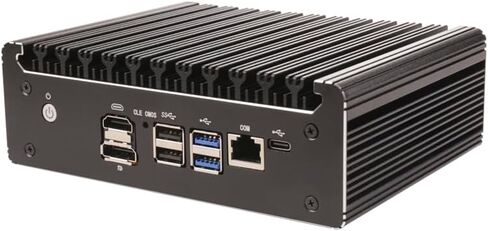 جهاز جدار حماية صغير، كمبيوتر صغير، OPNsense، VPN، جهاز توجيه PC، Pentium Gold 8505، 6 x2.5GbE 1226-V، COM، HDMI، DP، Type-C، 6305، 7505 0 RAM، 0 تخزين، (Celeron 6305/DDR4، 4G RAM 128G SSD) in Kuwait