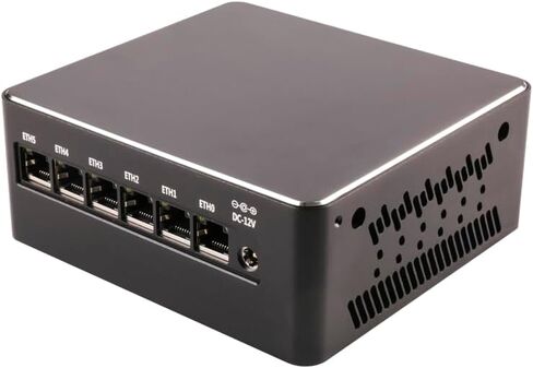 جهاز جدار حماية صغير، كمبيوتر صغير، OPNsense، VPN، جهاز توجيه PC، I5 1155G7، I7 1195G7، 6 x 2.5GbE I226-V، DP، HDMI، COM، مع مروحة، 0 ذاكرة الوصول العشوائي، 0 تخزين، هيكلي بدون نظام (I7 1195G7، 16 جيجا رام 128 جيجا SSD) in Kuwait
