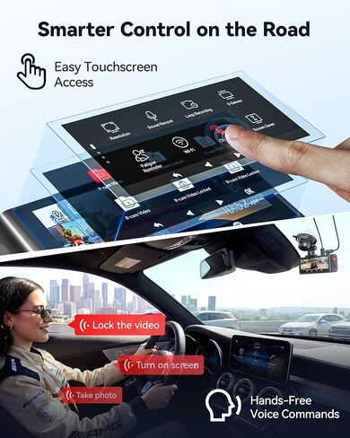 REDTIGER F7NA 4K Dual Dash Cam, STARVIS 2 IMX678, 8MP, 5GHz WiFi (20MB/s Fast Download), 4K Front 1080P Rear, GPS, Voice Control, WDR, HDR Night Vision, 24H Parking Mode, Support 512GB Max(No SD Card) in Saudi Arabia