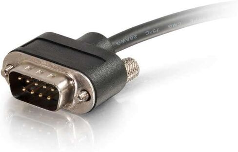 C2G 52167 Serial RS232 DB9 Null Modem Cable with Low Profile Connectors M/M, in-Wall CMG-Rated, Black (10 Feet, 3.04 Meters) in Saudi Arabia