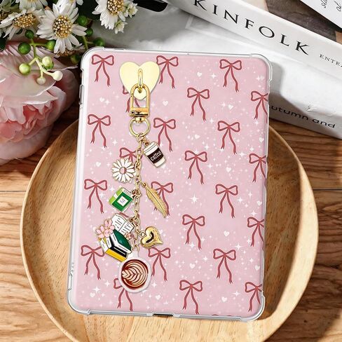 4PCS Coffee Reading Charms for Kindle - Gold Retro Chains with Type C Dust Plug, Charm for Readers Booklovers Women Men, Compatible for E-Reader Phones Paper White in Saudi Arabia