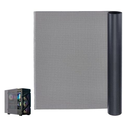 NICENEEDED 1000x300mm DIY PC Case Dust Mesh Filter, PVC Dustproof Dust Filter Cover, PC Mesh Grill with Strip Computer Cooler Fan Dust Filters for Computer PCs Case, Black in Saudi Arabia