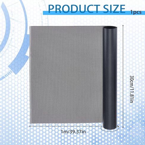 NICENEEDED 1000x300mm DIY PC Case Dust Mesh Filter, PVC Dustproof Dust Filter Cover, PC Mesh Grill with Strip Computer Cooler Fan Dust Filters for Computer PCs Case, Black in Saudi Arabia