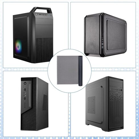 NICENEEDED 1000x300mm DIY PC Case Dust Mesh Filter, PVC Dustproof Dust Filter Cover, PC Mesh Grill with Strip Computer Cooler Fan Dust Filters for Computer PCs Case, Black in Saudi Arabia