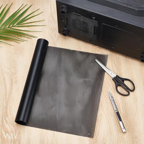 NICENEEDED 1000x300mm DIY PC Case Dust Mesh Filter, PVC Dustproof Dust Filter Cover, PC Mesh Grill with Strip Computer Cooler Fan Dust Filters for Computer PCs Case, Black in Saudi Arabia
