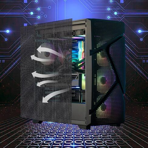 NICENEEDED 1000x300mm DIY PC Case Dust Mesh Filter, PVC Dustproof Dust Filter Cover, PC Mesh Grill with Strip Computer Cooler Fan Dust Filters for Computer PCs Case, Black in Saudi Arabia