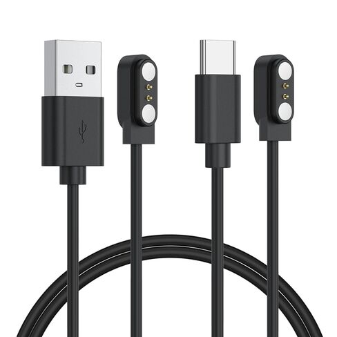 Vancle 2 Pack VeryFit Smartwatch Charger Cable, Magnetic USB Charging Cable for Veryfit Smart Watch ID205L, ID205U, IDW28, ID207, IDW13, IDW15, IDW19, ID208 Plus, ID208BT, ID206 and More in Saudi Arabia