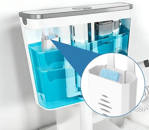 2Pcs Toilet Tank Cleaning Tablet Holder, Toilet Bowl Tablet Holder with Hook, Buffer Box Carrier Bleach Tablet Bracket, Keep Tablets Off Tank Wall, Prevent Residue Build-Up in Saudi Arabia
