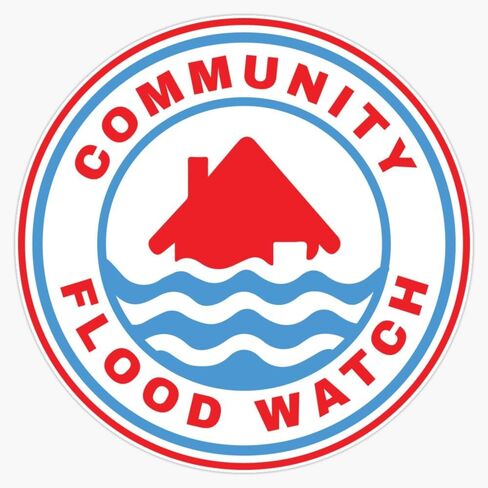 LAD Studio Flood Watch Sticker Bumper Sticker Vinyl Decal 5"" in Saudi Arabia