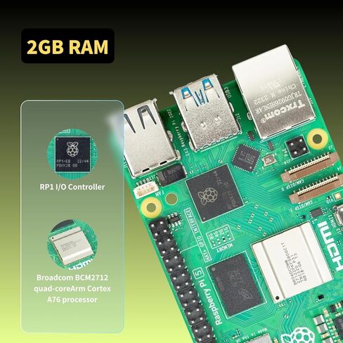 iRasptek Basic kit for Raspberry Pi 5 2GB RAM Includes Active Cooler and Pi5 Case in Saudi Arabia