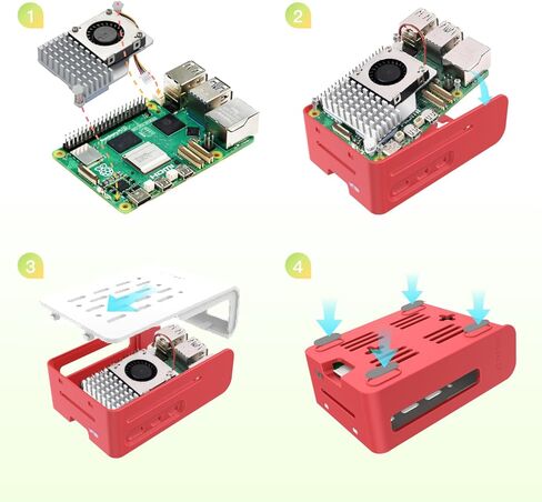 iRasptek Basic kit for Raspberry Pi 5 2GB RAM Includes Active Cooler and Pi5 Case in Saudi Arabia