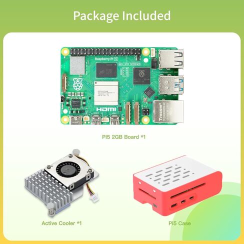 iRasptek Basic kit for Raspberry Pi 5 2GB RAM Includes Active Cooler and Pi5 Case in Saudi Arabia