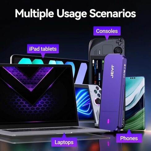 حاوية JEYI NVMe SSD، محول/قارئ M.2 إلى USB C بسرعة 10 جيجابت في الثانية، تبريد ألومنيوم، مفاتيح M، متوافق مع محركات أقراص SSD 2230/2242/2260/2280 in Kuwait