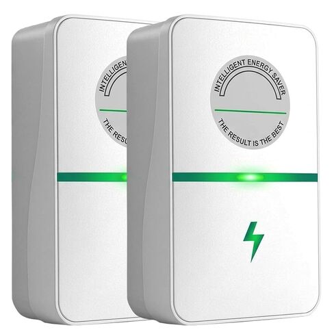 2026 New Power Factor Saver Plug in, Power Plug Pro Energy Saver Electricity Saving Box, Energy Savings Device with Voltage Optimization for Home & Office US Plug 90V-250V 30KW (2 PCS White) in Saudi Arabia