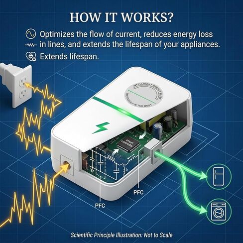 2026 New Power Factor Saver Plug in, Power Plug Pro Energy Saver Electricity Saving Box, Energy Savings Device with Voltage Optimization for Home & Office US Plug 90V-250V 30KW (2 PCS White) in Saudi Arabia