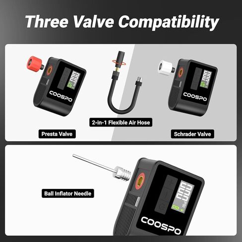 CooSpo [Bundle Promotion] BC107 GPS Bike Computer Matches with Mini Electric Bike Pump B1 in Saudi Arabia