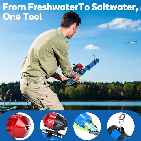 Fishing Catapult Rod - Slingshot Fishing Reel & Colitt Fishing Pole，Long-Distance Catapult Casting for Saltwater & Fly Fishing，Ideal Fishing Gifts for Men, Saltwater Fishing Gear in Saudi Arabia