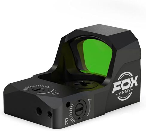 Foxarmy FXA12 Green Dot Sight for Pistol - RMR/407C Footprint Reflex Optic with Shake Awake & Lock Mode - 3 MOA Dot - 6061-T6 Aluminum, IPX7 Waterproof in Saudi Arabia