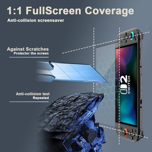 Tempered Glass Screen Protector Kit for Nintendo Switch 2 7.9" 2025，Includes Easy Align Frame for Bubble/Dust Free Application （3-Pack） in Saudi Arabia