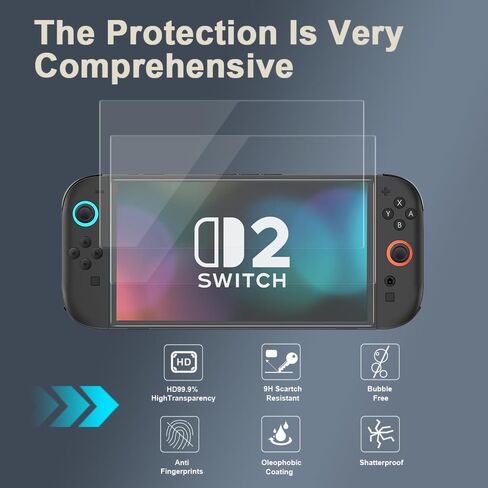 Tempered Glass Screen Protector Kit for Nintendo Switch 2 7.9" 2025，Includes Easy Align Frame for Bubble/Dust Free Application （3-Pack） in Saudi Arabia