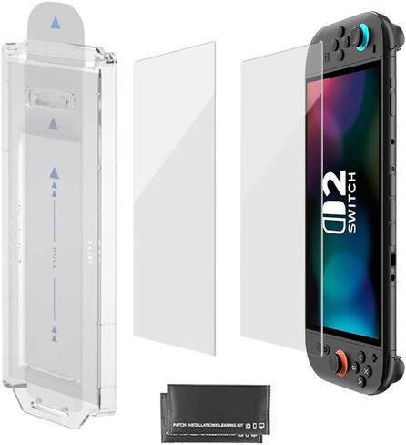 Design for Nintendo Switch 2 (2025) Screen Protector, Auto-Align Frame & 3S Installation, Full Coverage Tempered Glass, [2-Pack with Dust-Free Kit] in Saudi Arabia