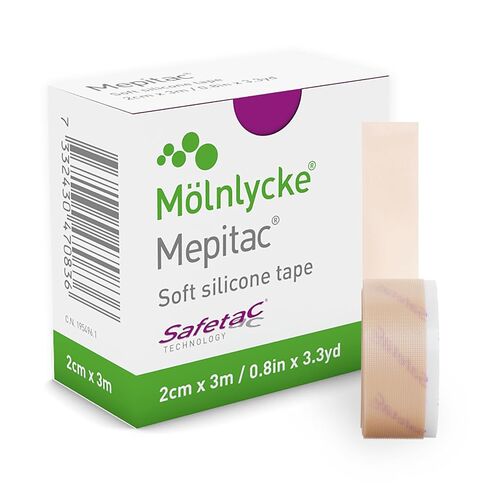 Mepitac 298300 Soft Silicone Tape, 2 cm x 3 /0.8 in x 3.3 yd in Saudi Arabia