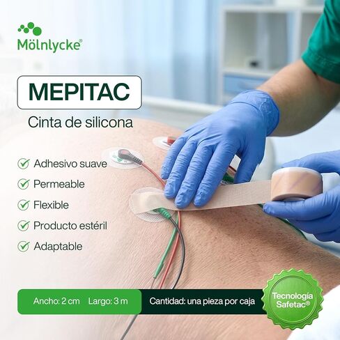 Mepitac 298300 Soft Silicone Tape, 2 cm x 3 /0.8 in x 3.3 yd in Saudi Arabia