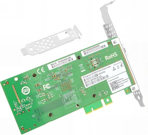 Vogzone M.2 إلى 25GbE SFP28 NIC، منفذ SFP28 فردي مع شريحة Mellanox ConnectX-4 Lx، M.2 + M Key + SFF-8087 مع كابل 35 سم (13.7 بوصة)، بطاقة شبكة 25 جيجابت تدعم RDMA in Kuwait