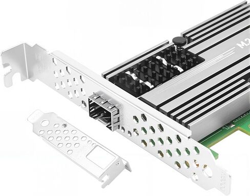 Vogzone M.2 إلى 25GbE SFP28 NIC، منفذ SFP28 فردي مع شريحة Mellanox ConnectX-4 Lx، M.2 + M Key + SFF-8087 مع كابل 35 سم (13.7 بوصة)، بطاقة شبكة 25 جيجابت تدعم RDMA in Kuwait