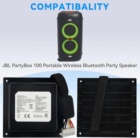 SUN-INTE-260 Battery Compatible with JBL PartyBox 100 Portable Wireless Bluetooth Party Speaker 14.4V 2500mAh 36Wh in Saudi Arabia