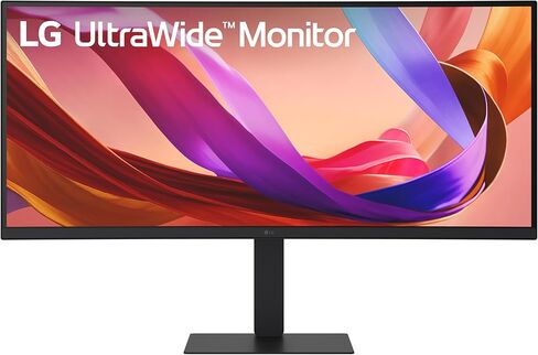 LG 34U650A-B 34-inch UltraWide WQHD (3440 x 1440) IPS Curved Wide Computer Monitor, 100Hz, HDR10, Built-in Speaker, HDMI, DisplayPort, USB Type-C PD 96W, Tilt/Height/Swivel Adjustable Stand, Black in Saudi Arabia