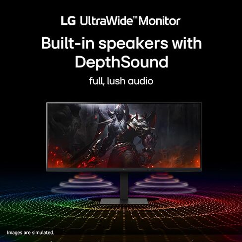 LG 34U650A-B 34-inch UltraWide WQHD (3440 x 1440) IPS Curved Wide Computer Monitor, 100Hz, HDR10, Built-in Speaker, HDMI, DisplayPort, USB Type-C PD 96W, Tilt/Height/Swivel Adjustable Stand, Black in Saudi Arabia