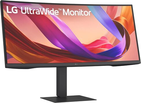 LG 34U650A-B 34-inch UltraWide WQHD (3440 x 1440) IPS Curved Wide Computer Monitor, 100Hz, HDR10, Built-in Speaker, HDMI, DisplayPort, USB Type-C PD 96W, Tilt/Height/Swivel Adjustable Stand, Black in Saudi Arabia