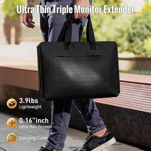 2026 New One Cable Connection Laptop Screen Extender Monitor Portable, Ultra Thin 15.6" 1080P FHD Triple Screen,Fit for 13-17" Laptop, Plug & Play Compatiable with Win/Mac/Chrome/Android in Saudi Arabia