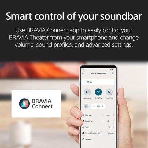 Sony BRAVIA Theater Bar 7 Soundbar with Included BRAVIA Theater Sub 7 Wireless Subwoofer, Dolby Atmos®/DTS:X®, 2026 Model in Saudi Arabia