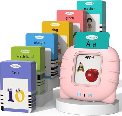 ألعاب بطاقات الفلاش الناطقة للفتيات 1 2 3 4 5 6، تعلم ABC والأرقام 0-100 والعبارات والأشياء والصفات والمزيد من كلمات Dolch Sight، 280 بطاقة تحتوي على 560 كلمة/عبارة in Kuwait
