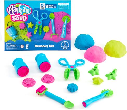 Educational Insights Playfoam Sand Sensory Set With Assorted Colors & 5 Tools, Play Sand, Sensory Toys For Kids, Gift For Boys & Girls, Ages 3+ in Kuwait