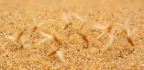 12 Flies - Sulphur Dry Fly - Great for Trout - Choose Hook Size in Saudi Arabia