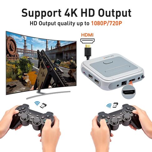 Kinhank Super Console X Video Game Console Built in 35,000+ Games,Retro game console for 4K HD Output,with 2 Gamepads in Saudi Arabia