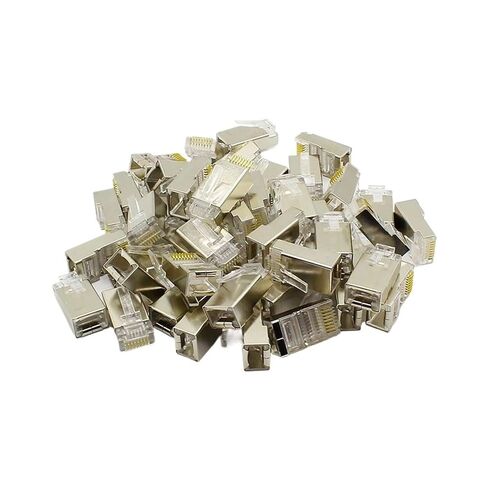 50 قطعة موصل Rj45 Cat6 8p8c محطات كابل مفاتيح مودم in Kuwait