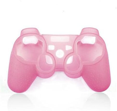 حافظة سيليكون ناعمة غطاء جلدي لجهاز تحكم PS3 جل مطاطي واقي (وردي) in Kuwait