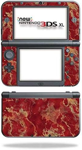 MightySkins Skin Compatible with Nintendo New 3DS XL (2015) - Crimson Marble | Protective, Durable, and Unique Vinyl Decal wrap Cover | Easy to Apply, Remove, and Change Styles | Made in The USA in Saudi Arabia